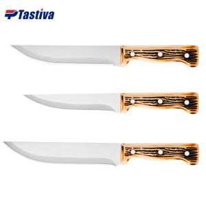 Stainless Steel Meat Cutting Knives with POM Plastic Handle