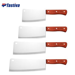Stainless Steel Chinese Cleavers with Beech Wood Handle