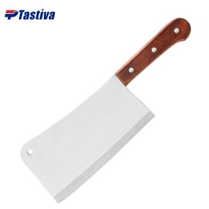 Stainless Steel Chinese Cleaver with Merbau Wood Handle