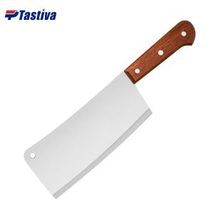 Stainless Steel Chinese Cleaver with Merbau Wood Handle