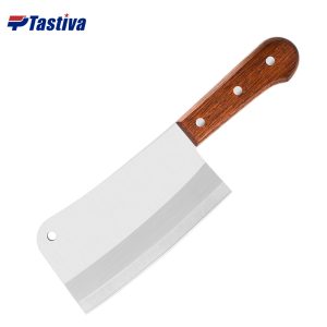 Stainless Steel Chinese Cleaver with Merbau Wood Handle