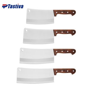 Stainless Steel Heavy Duty Chinese Cleavers with Bintangor Wood Handle
