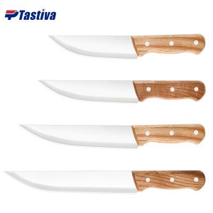 Stainless Steel Meat Cutting Knives with Beech Wood Handle