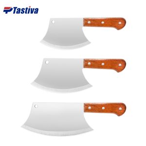 Stainless Steel Chinese Cleavers with Merbau Wood Handle