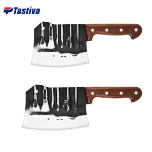 Stainless Steel Bone Cleavers with Merbau Wood Handle