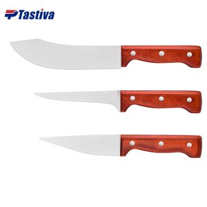 Stainless Steel Boning and Skinning Knives with Colored Wood Handle