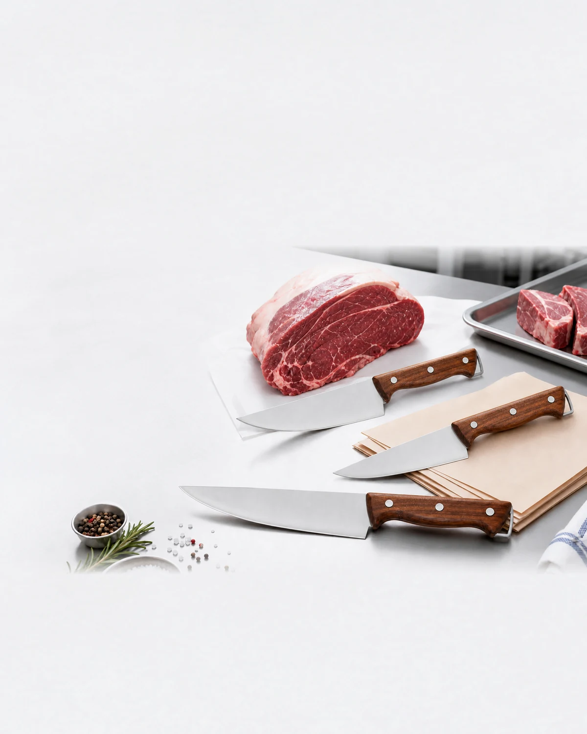 Meat cutting knives