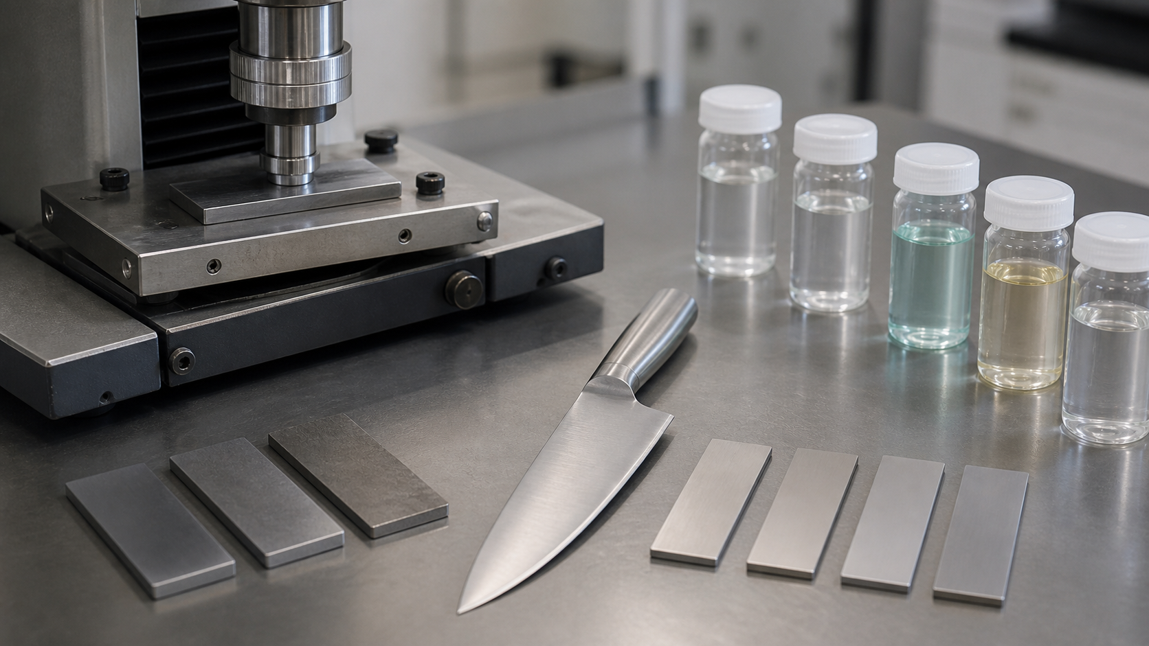 Illustration comparing wear and corrosion resistance under defined test conditions.