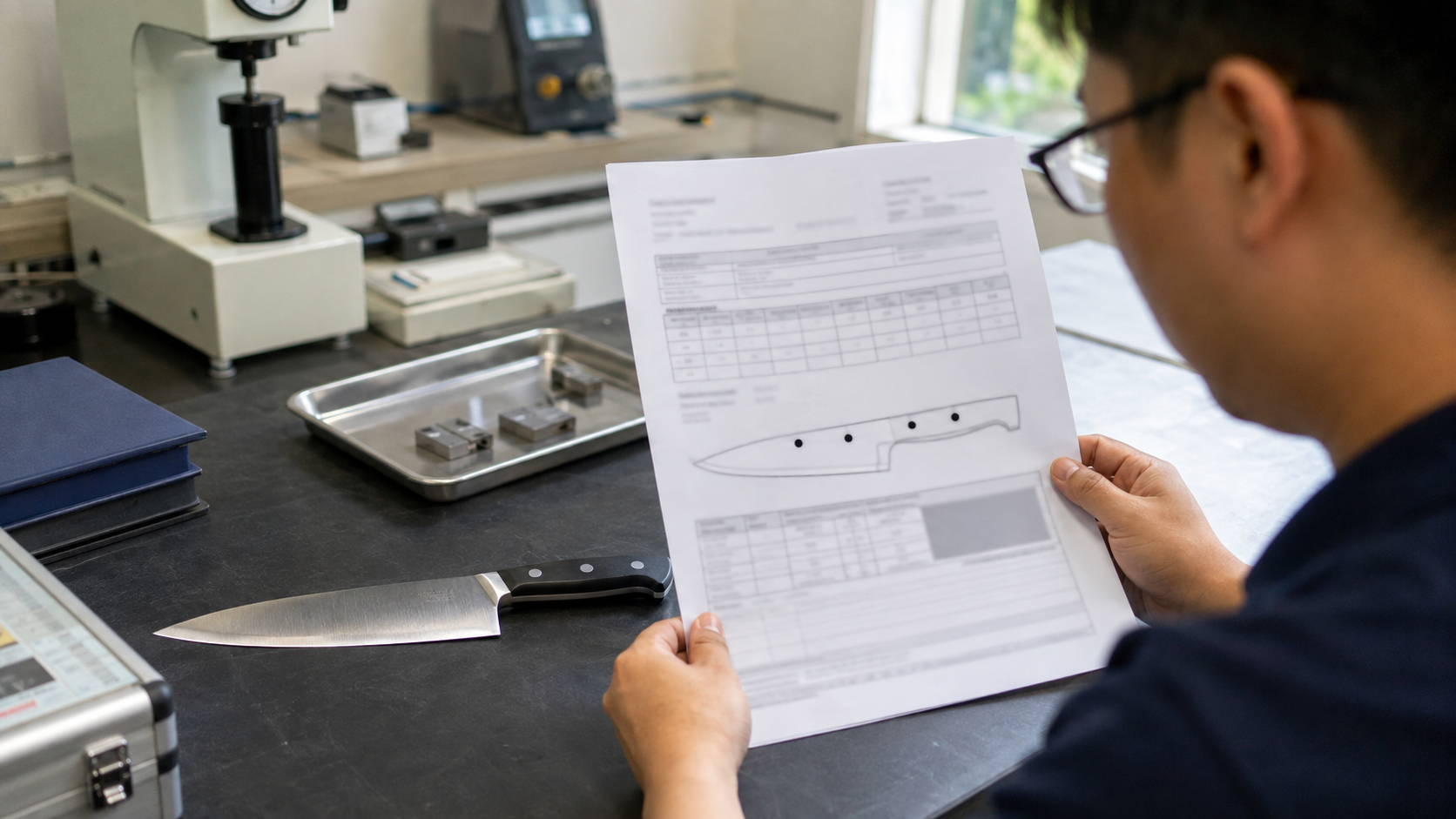 Kitchen knife hardness test reviewed with documented measurement conditions